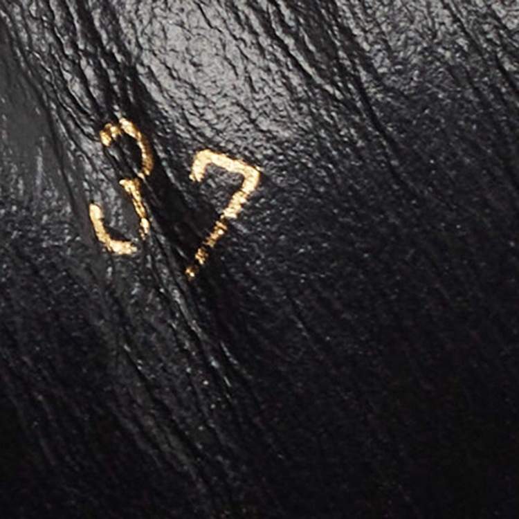 Pre Owned Louis Vuitton Black Monogram Empreinte Leather And Suede High Top Sneakers Size 37