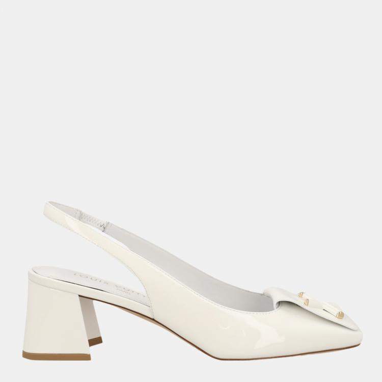 Pre Owned Louis Vuitton  Women's Leather Heels - White - EU 37.5