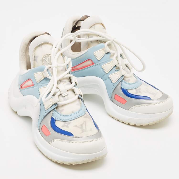 Pre Owned Louis Vuitton Multicolor Leather and Mesh Archlight  Sneakers Size 36