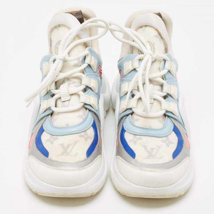 Pre Owned Louis Vuitton Multicolor Leather and Mesh Archlight  Sneakers Size 36