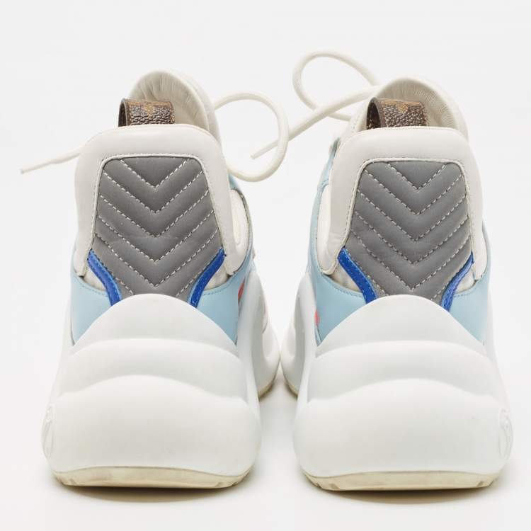 Pre Owned Louis Vuitton Multicolor Leather and Mesh Archlight  Sneakers Size 36