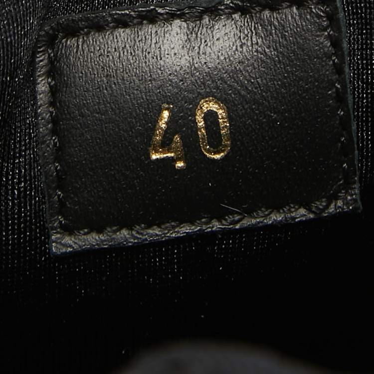 Pre Owned Louis Vuitton Black Mesh and Leather Aftergame Sneakers Size 40