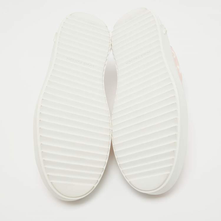 Pre Owned Louis Vuitton Pink Monogram Canvas Time Out Sneakers Size 40 