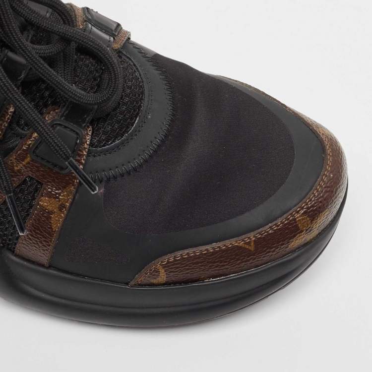 Pre Owned Louis Vuitton Black/Brown Nylon, Leather Archlight Sneakers Size 40
