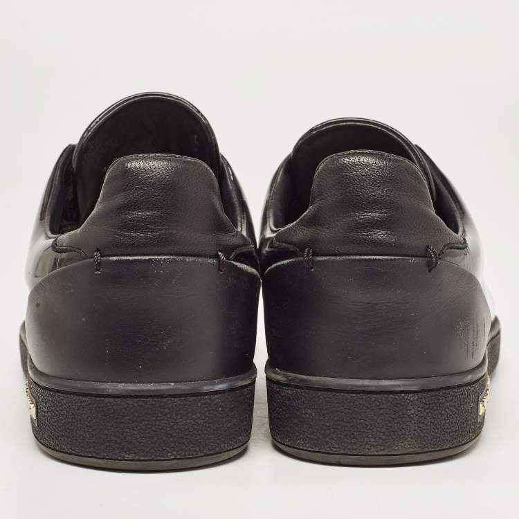 Pre Owned Louis Vuitton Black Patent and Leather Frontrow Sneakers Size 41