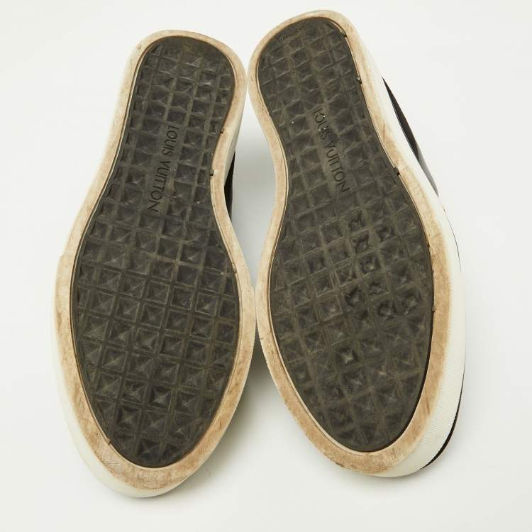 Pre Owned Louis Vuitton Black Patent and Leather Catwalk Sneakers Size 38.5