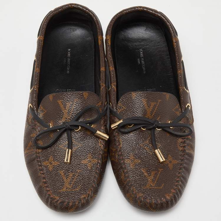 Pre Owned Louis Vuitton Monogram Canvas Gloria Flat Loafers Size 39
