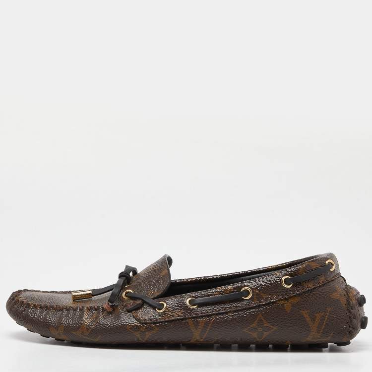 Pre Owned Louis Vuitton Monogram Canvas Gloria Flat Loafers Size 39