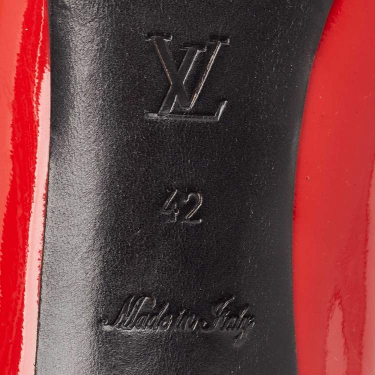 Pre Owned Louis Vuitton Red Patent Leather Betty Pumps Size 42