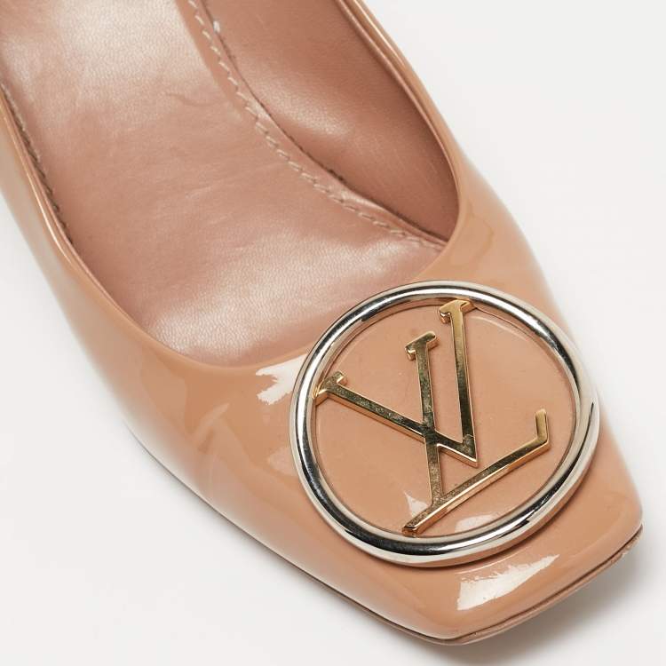 Pre Owned Louis Vuitton Beige Patent Leather Madeleine Pumps Size 39