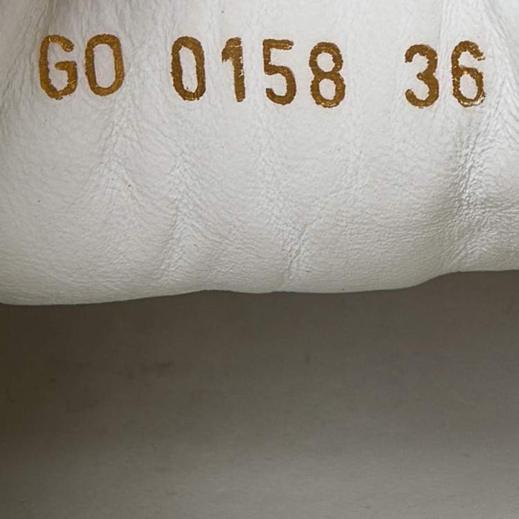 Pre Owned Louis Vuitton White Mesh, Leather and Monogram Canvas Run Away Sneakers Size 36