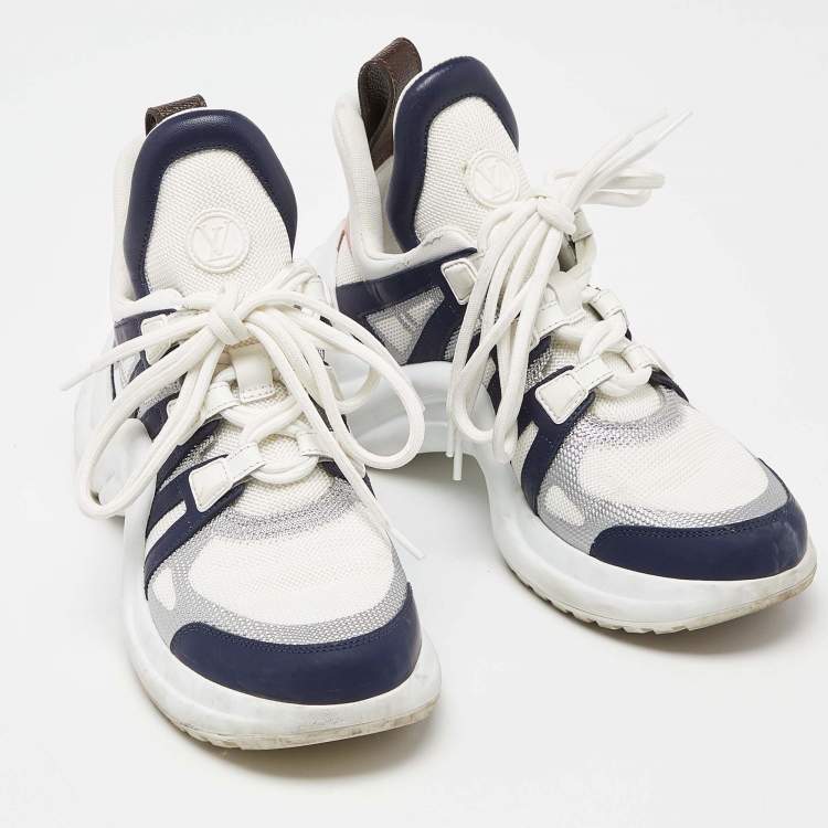 Pre Owned Louis Vuitton Multicolor Mesh and Leather Archlight Sneakers Size 36.5
