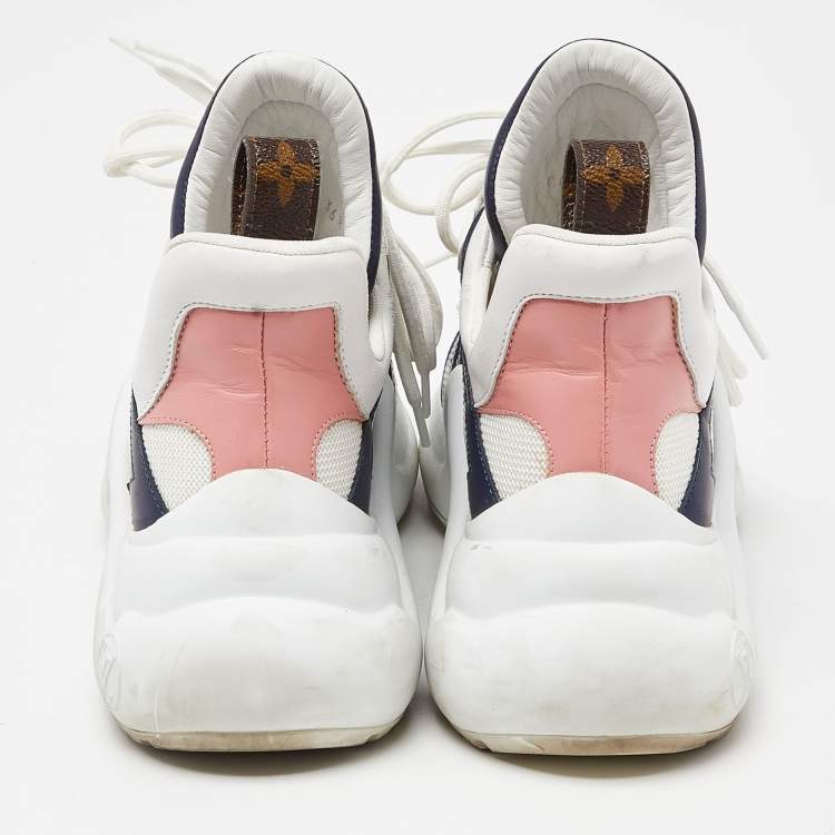 Pre Owned Louis Vuitton Multicolor Mesh and Leather Archlight Sneakers Size 36.5