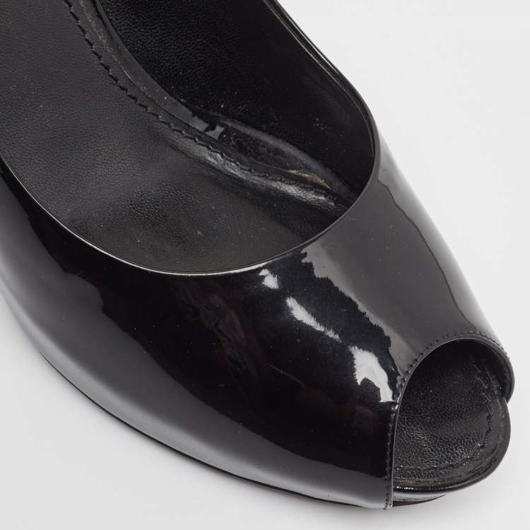 Pre Owned Louis Vuitton Black Patent Leather Oh Really! Pumps Size 38.5