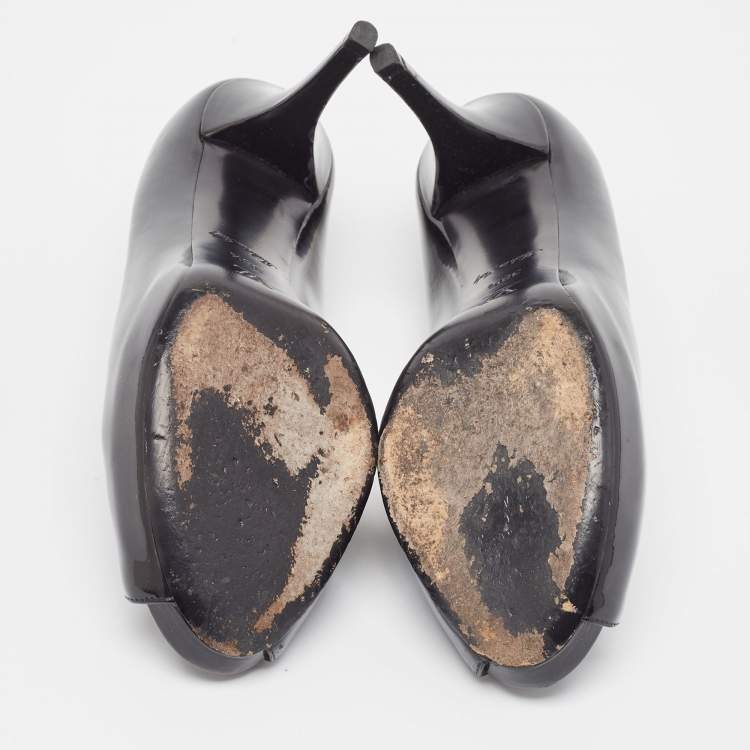 Pre Owned Louis Vuitton Black Patent Leather Oh Really! Pumps Size 38.5
