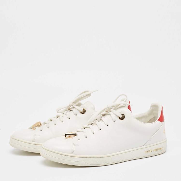 Pre Owned Louis Vuitton White Leather Frontrow Sneakers Size 40