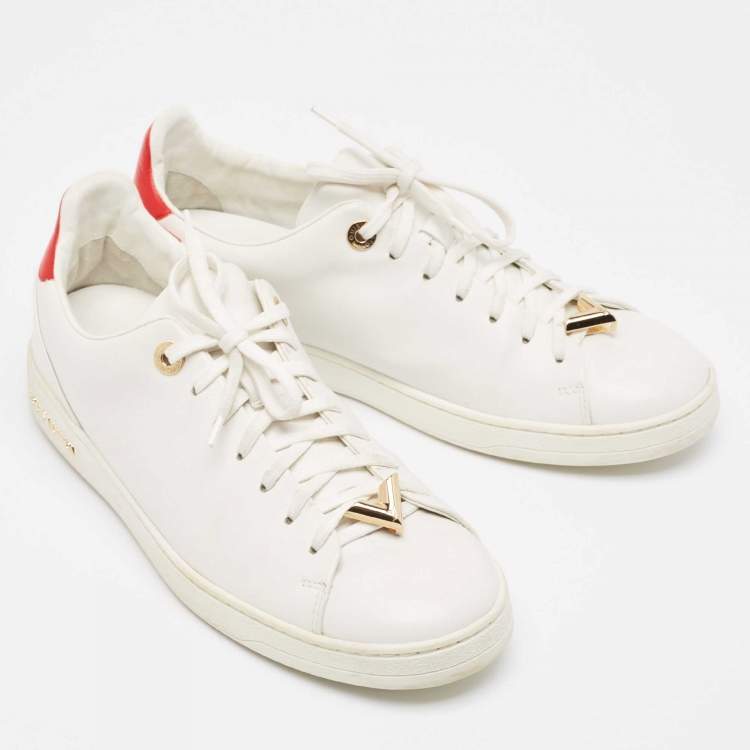 Pre Owned Louis Vuitton White Leather Frontrow Sneakers Size 40