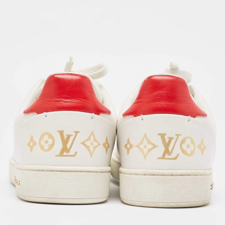 Pre Owned Louis Vuitton White Leather Frontrow Sneakers Size 40