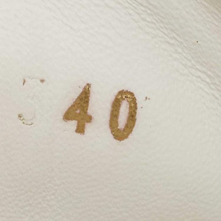 Pre Owned Louis Vuitton White Leather Frontrow Sneakers Size 40