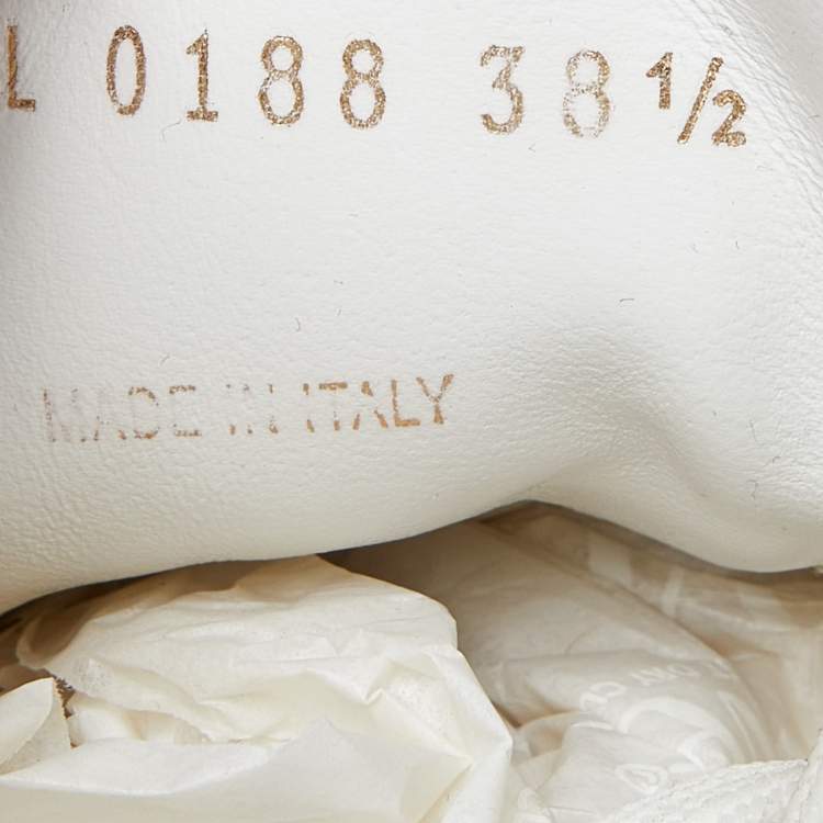 Pre Owned Louis Vuitton Off White Mesh, Suede and Monogram Canvas Run Away Sneakers Size 38.5