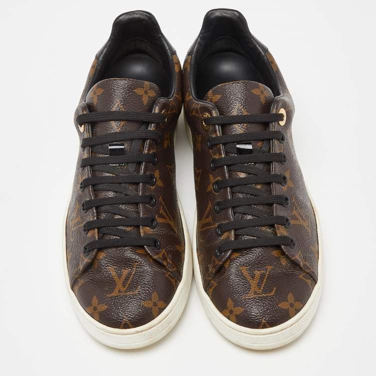 Pre Owned Louis Vuitton Monogram Canvas Frontrow Sneakers Size 38.5