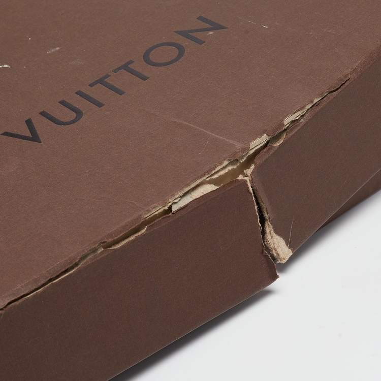 Pre Owned Louis Vuitton Brown Monogram Canvas and Patent Idole Knee Length Boots Size 40