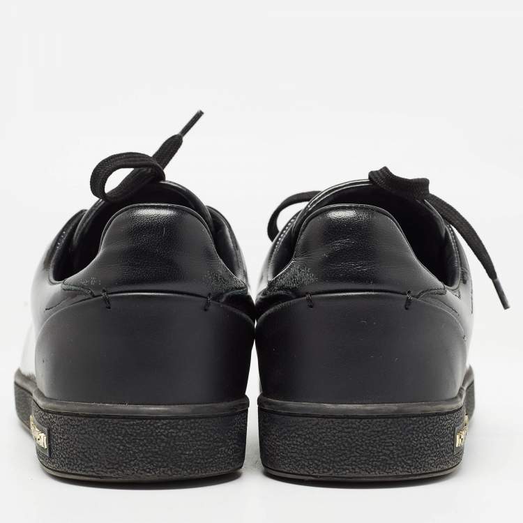 Pre Owned Louis Vuitton Black Patent Frontrow  Sneakers Size 35