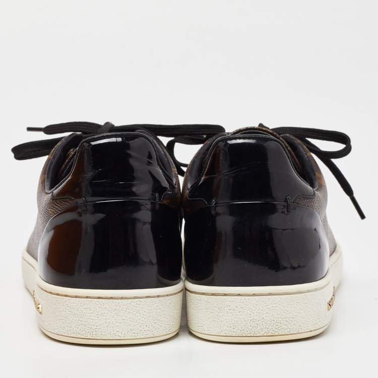 Pre Owned Louis Vuitton Brown Monogram Canvas Frontrow Low Top Sneakers Size 40