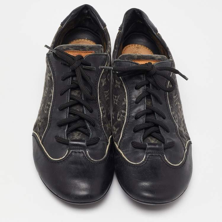 Pre Owned Louis Vuitton Monogram Canvas and Leather Low Top Sneakers Size 40
