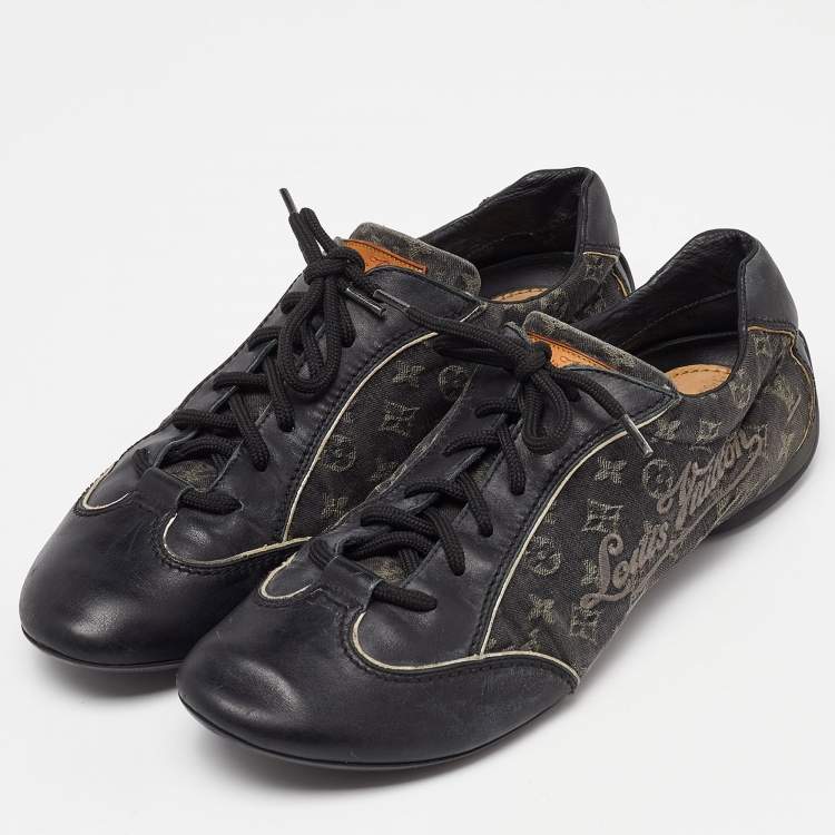 Pre Owned Louis Vuitton Monogram Canvas and Leather Low Top Sneakers Size 40