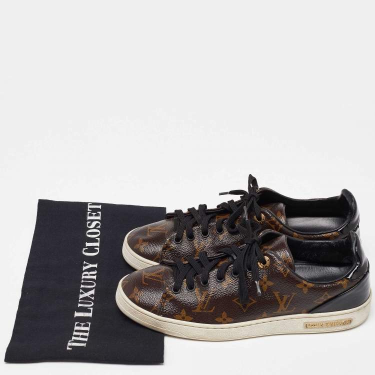 Pre Owned Louis Vuitton Monogram Canvas Frontrow Sneakers Size 38