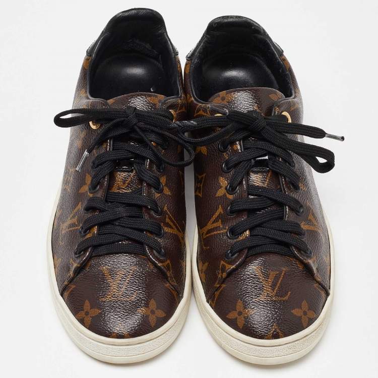 Pre Owned Louis Vuitton Monogram Canvas Frontrow Sneakers Size 38