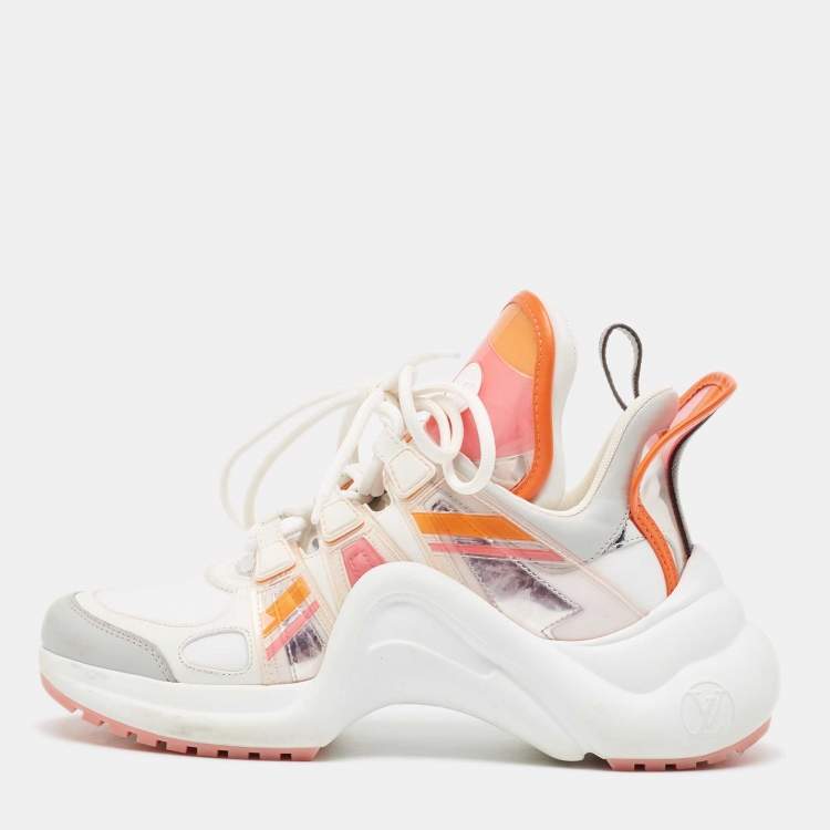 Pre Owned Louis Vuitton Multicolor Leather and Nylon Archlight Sneakers Size 37