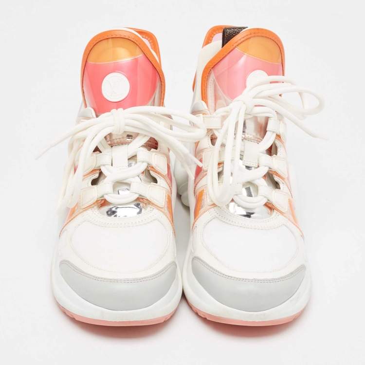 Pre Owned Louis Vuitton Multicolor Leather and Nylon Archlight Sneakers Size 37