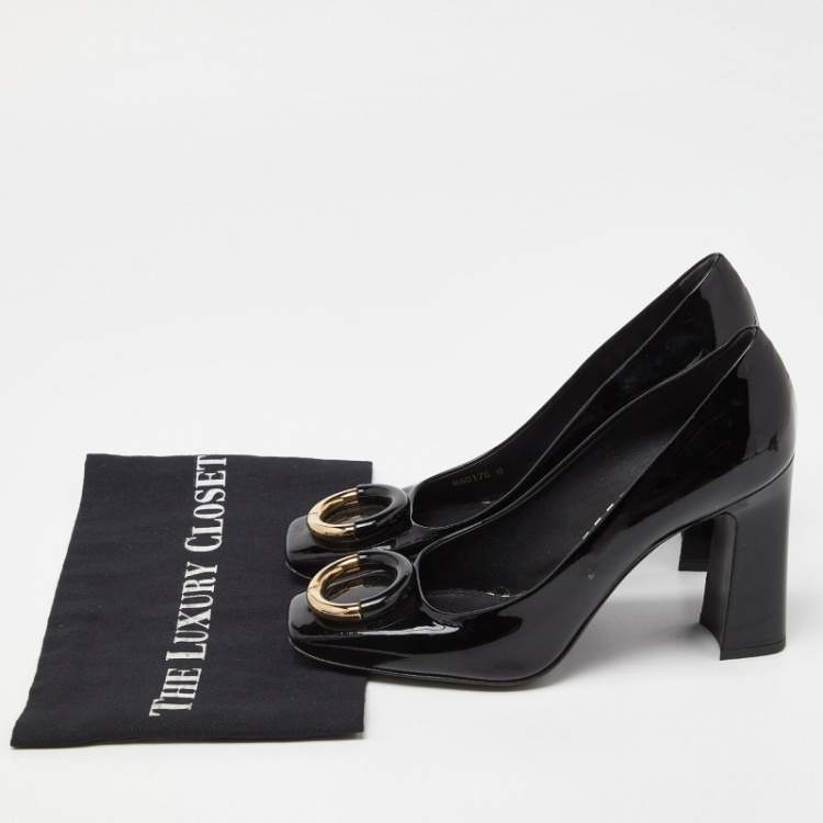 Pre Owned Louis Vuitton Black Patent and Leather Madeleine Pumps Size 39
