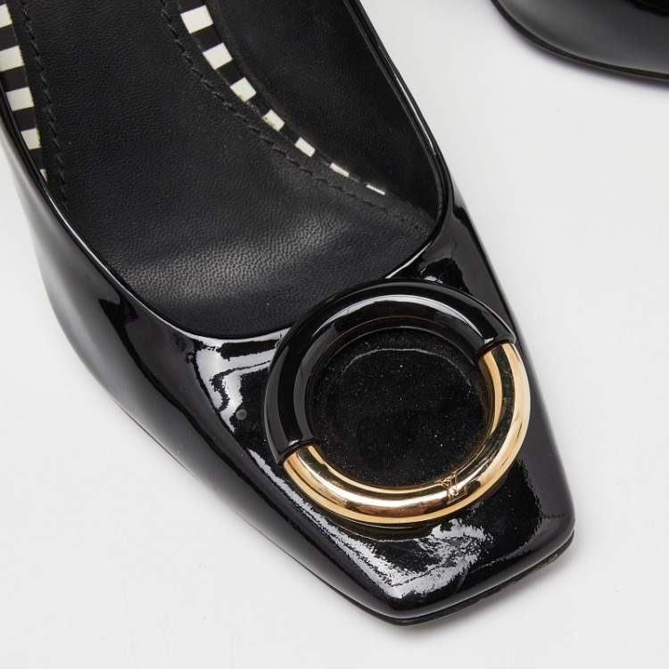 Pre Owned Louis Vuitton Black Patent and Leather Madeleine Pumps Size 39