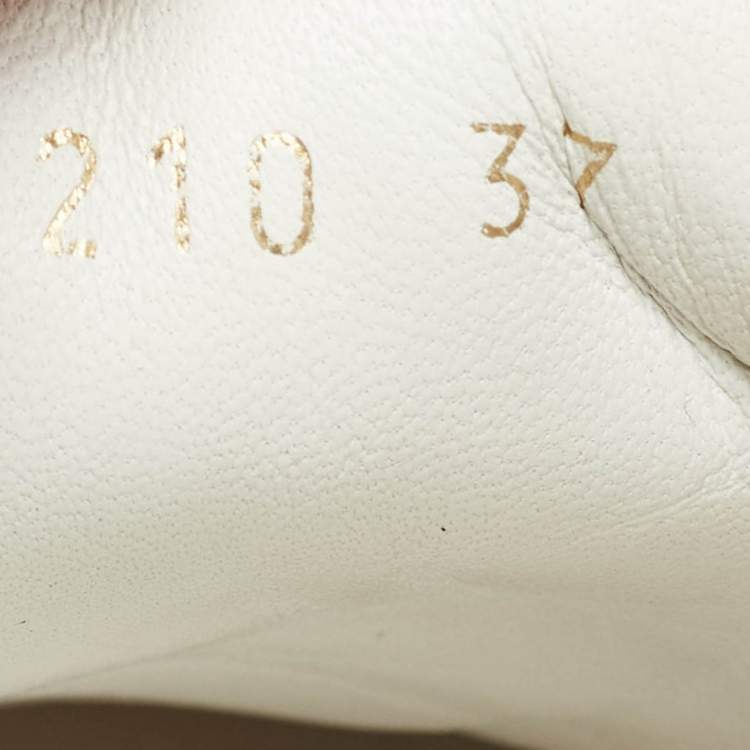 Pre Owned Louis Vuitton White Monogram Technical Mesh Frontrow Sneakers Size 37