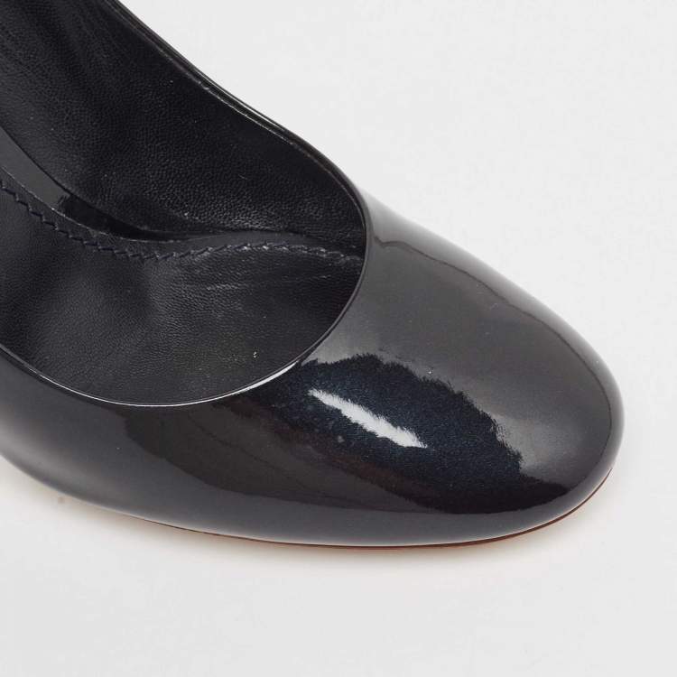 Pre Owned Louis Vuitton Navy Blue Patent Leather Oh Really! Pumps Size 38.5