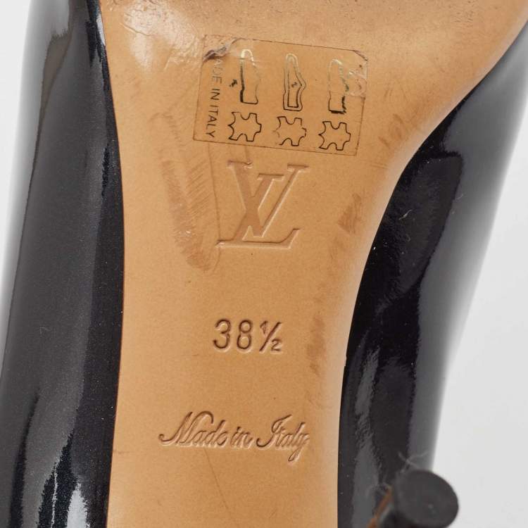 Pre Owned Louis Vuitton Navy Blue Patent Leather Oh Really! Pumps Size 38.5