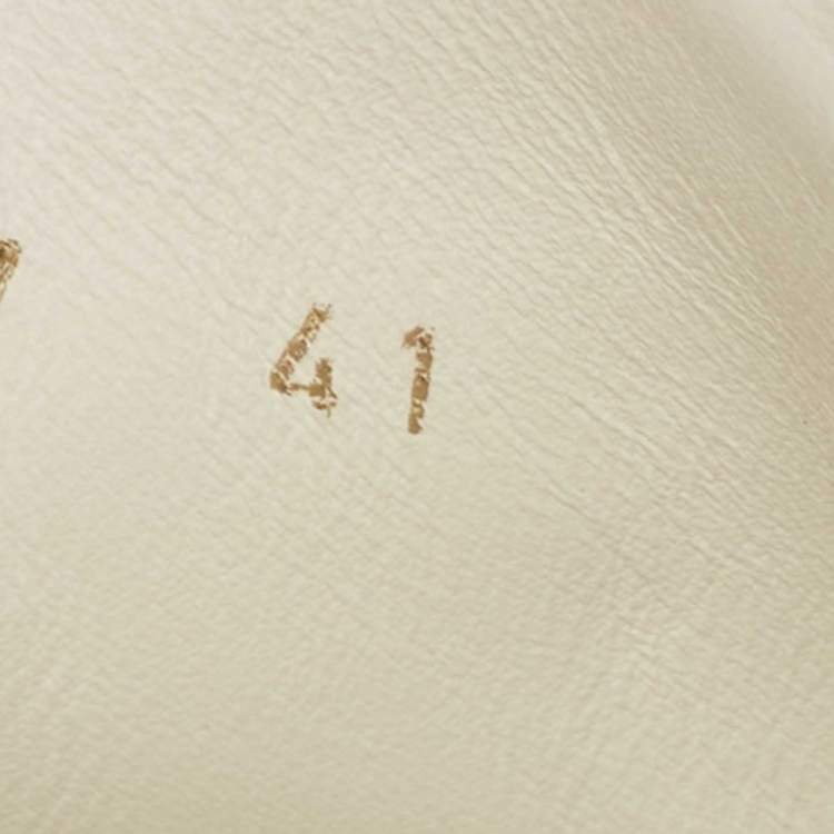 Pre Owned Louis Vuitton White Leather Embellished Frontrow Sneakers Size 41