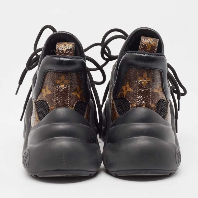 Pre Owned Louis Vuitton Monogram Canvas and Mesh Archlight Sneakers 37