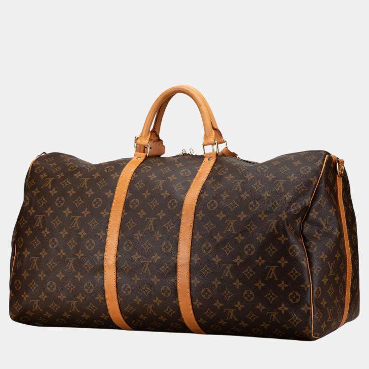 Pre Owned Louis Vuitton Monogram Keepall Bandouliere 60 Bag