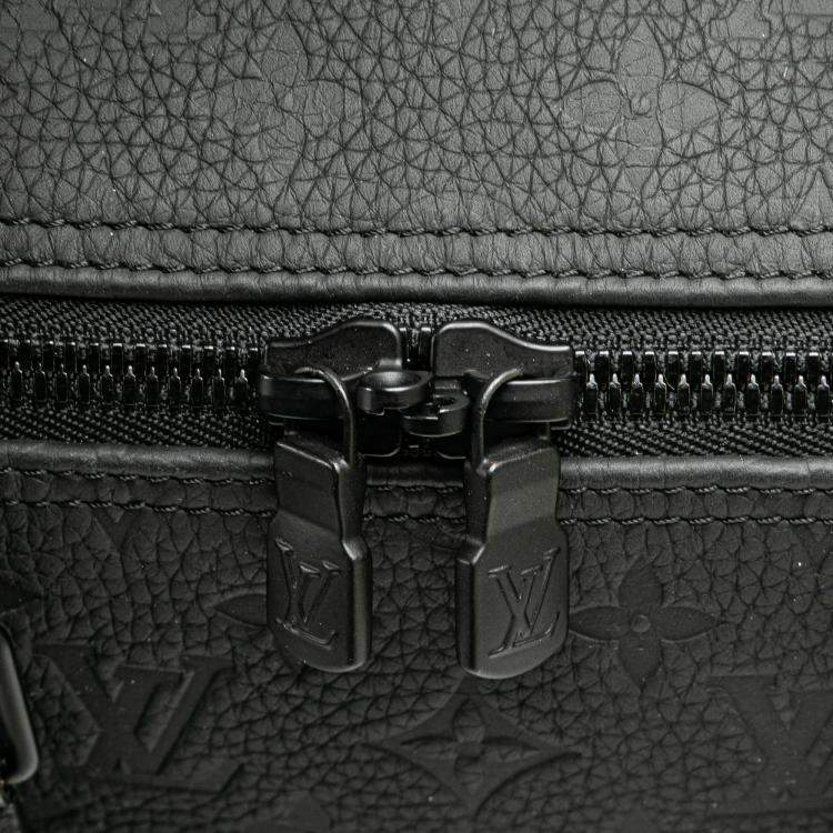 Pre Owned Louis Vuitton Black Monogram Taurillon Keepall Bandouliere 50