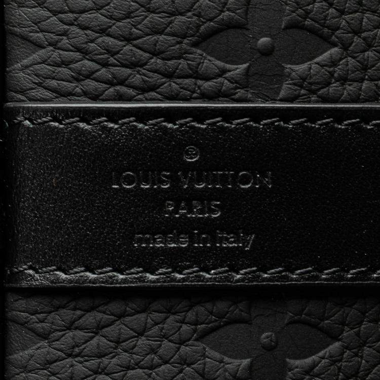 Pre Owned Louis Vuitton Black Monogram Taurillon Keepall Bandouliere 50