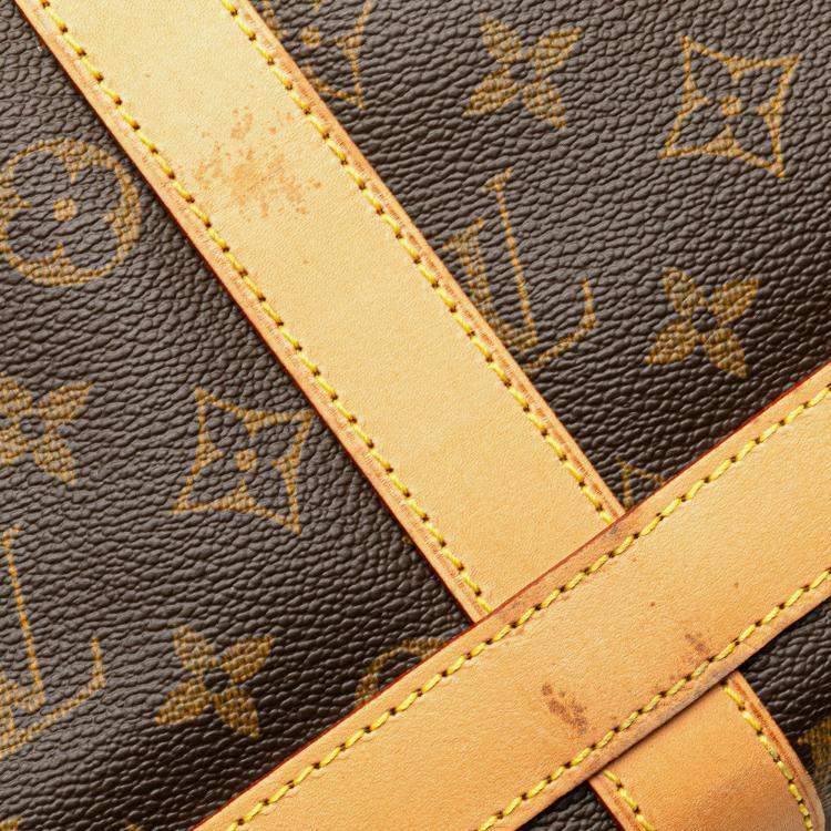 Pre Owned Louis Vuitton Brown Monogram Sac Chien Pet Carrier 40
