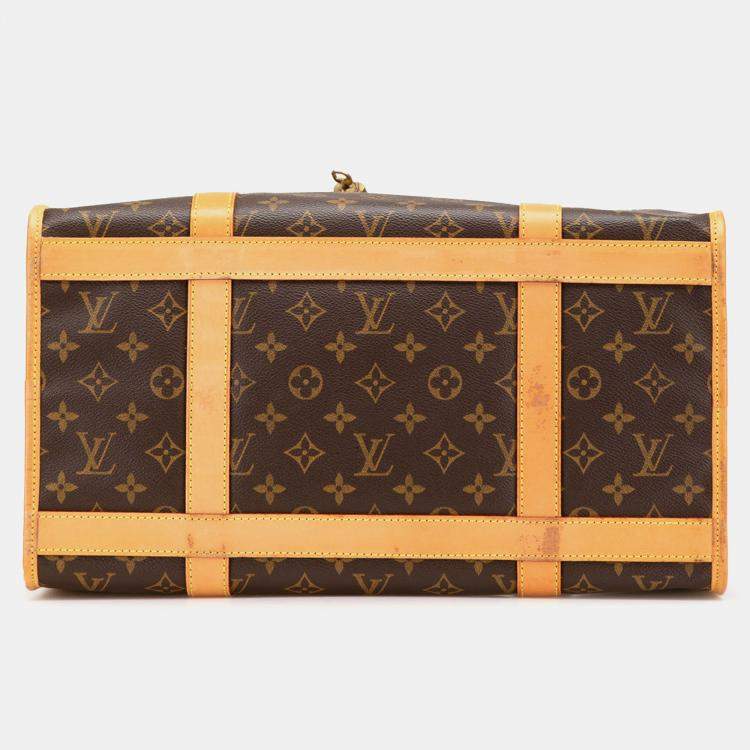 Pre Owned Louis Vuitton Brown Monogram Sac Chien Pet Carrier 40