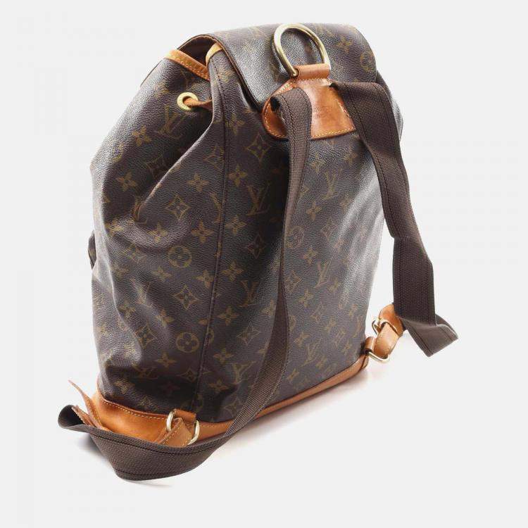 Pre Owned Louis Vuitton Brown Monogram Montsouris GM