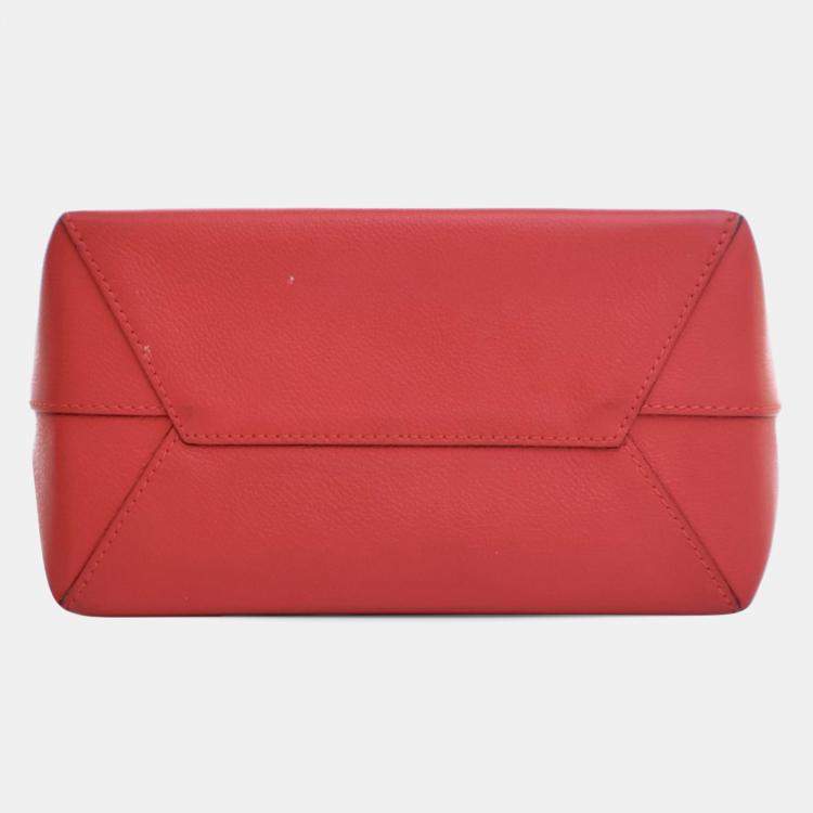 Pre Owned Louis Vuitton Red Calfskin Lockme Backpack