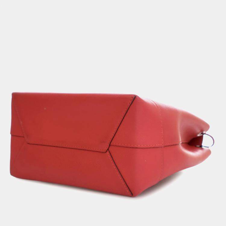 Pre Owned Louis Vuitton Red Calfskin Lockme Backpack