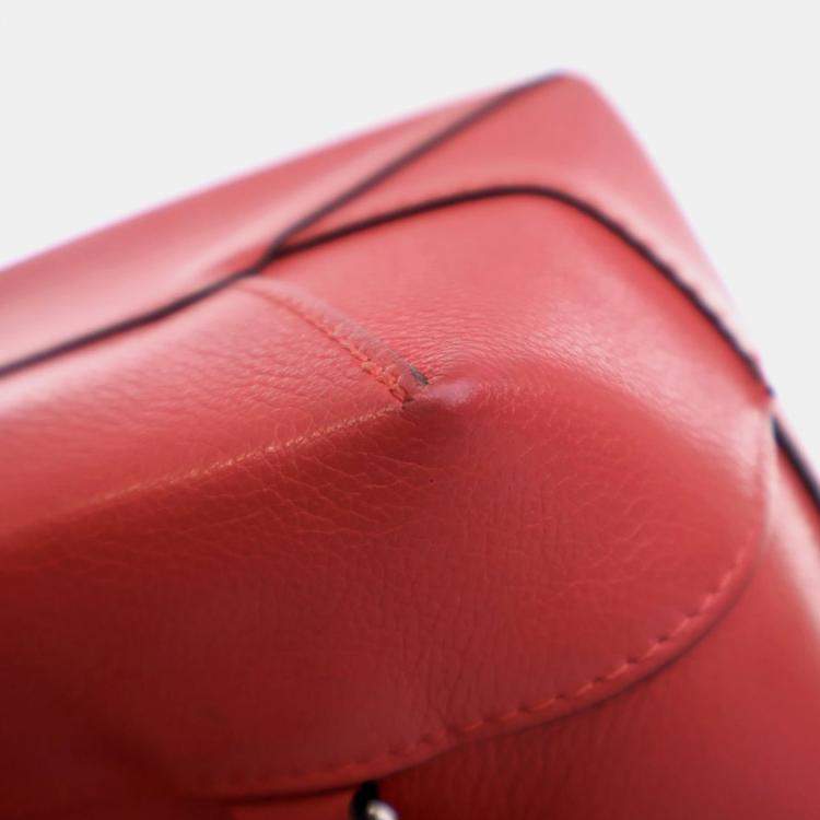 Pre Owned Louis Vuitton Red Calfskin Lockme Backpack